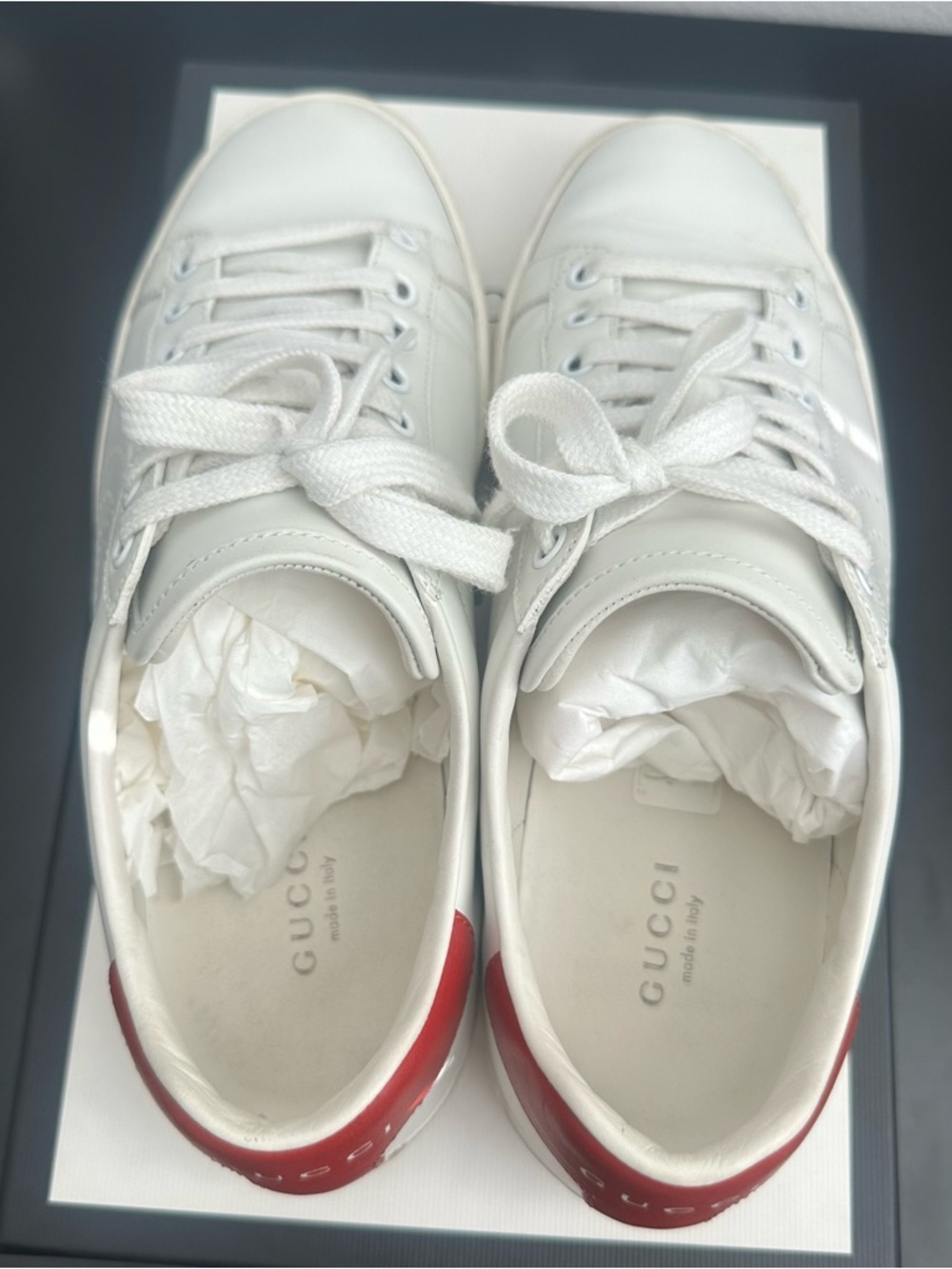 Gucci Ace Perforated Interlocking G Sneakers Size: 37 - Picture 7 of 16